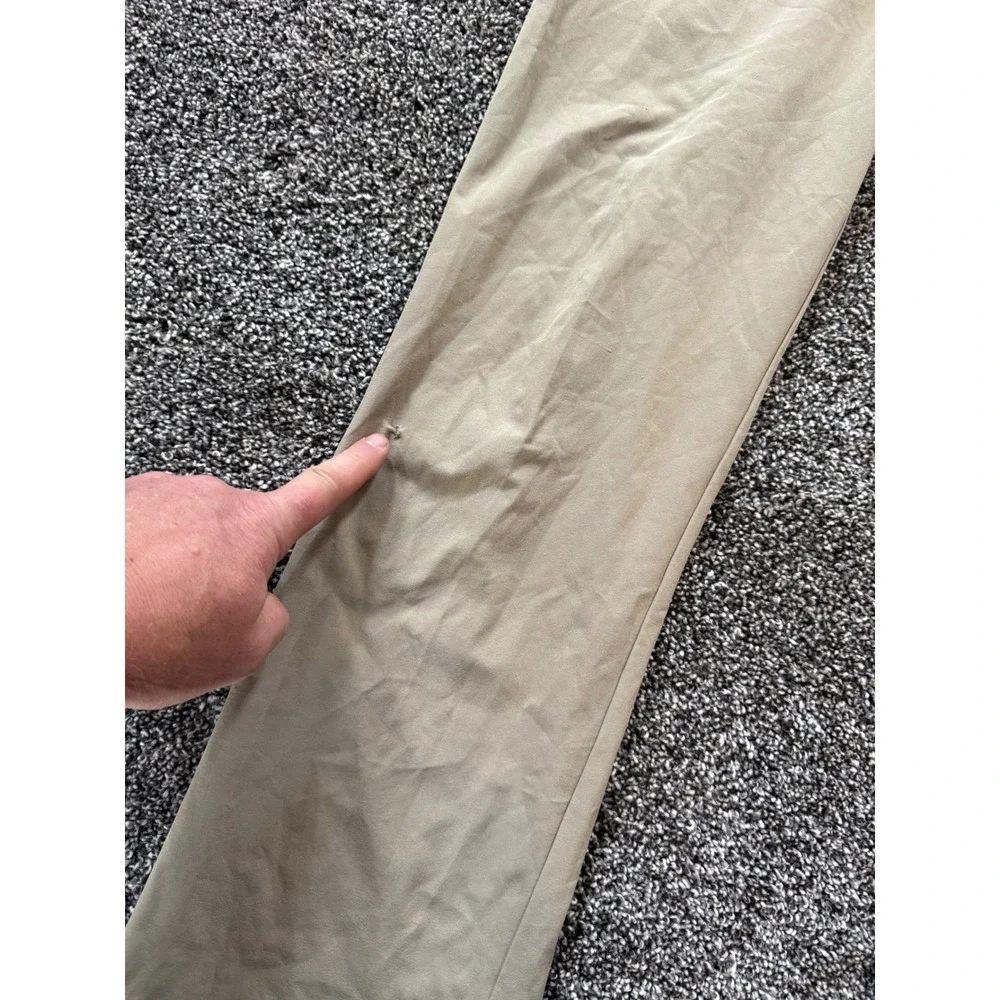 Adidas Golf Pants Mens 32x32 Khaki Tan Flat Front Performance Stretch Trousers